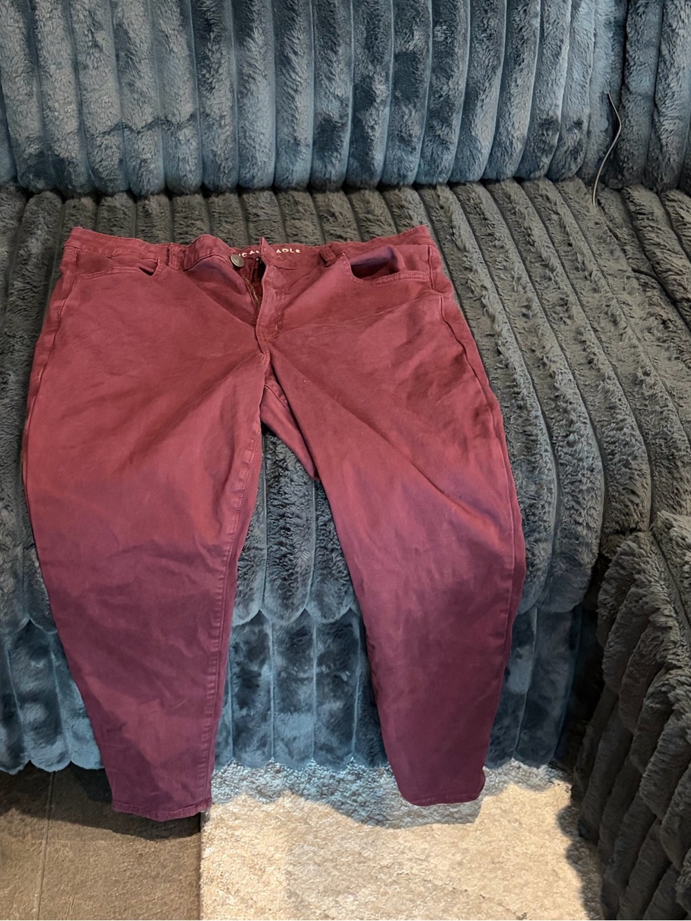 American Eagle Outfitters Women's Maroon High Rise Jegging